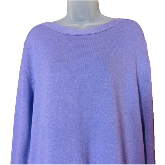 J. Jill Women's Merino Wool Blend Lavender Purple Pullover Tunic Sweater Size L - Picture 2 of 11